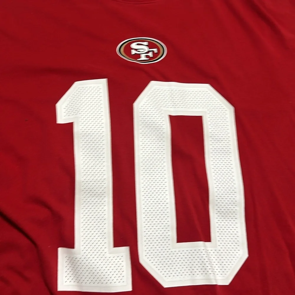 Nike San Francisco 49ers Jimmy Garoppolo 10 Dri-FIT Shirt Mens XL Red NFL - Picture 2 of 9